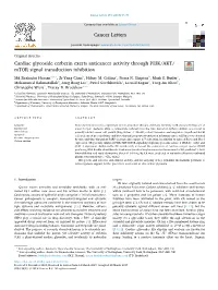 Cardiac Glycoside Cerberin Exerts Anticancer Activity Through PI3K/AKT/ T Mtor Signal Transduction Inhibition ∗ Md Shahadat Hossana,B, , Zi-Yang Chanb, Hilary M