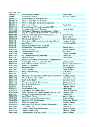 FSR Book List 430 BAC Introduction to German Bach, Emma O. 430 MEI