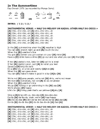 In the Summertime (PDF)