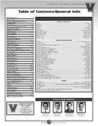 Table of Contents/General Info