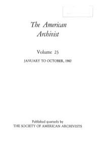 The American Archivist