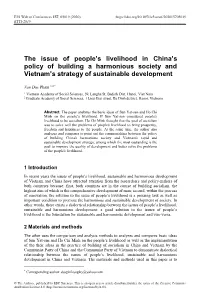 The Issue of People's Livelihood in China's Policy of Building A
