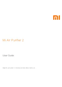 Xiaomi Air Purifiers Instruction Manual
