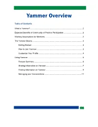 Yammer Overview