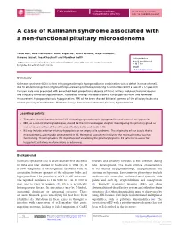 A Case of Kallmann Syndrome Associated with a Non-Functional Pituitary Microadenoma