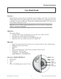 Clay Model Earth