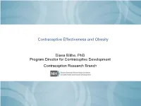 Contraceptive Effectiveness and Obesity
