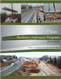 Northern Highways Program 2016-2020
