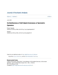 On Distributions of Self-Adjoint Extensions of Symmetric Operators