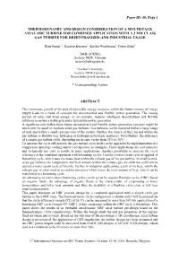 Paper ID: 80, Page 1 THERMODYNAMIC and DESIGN CONSIDERATION of a MULTISTAGE AXIAL ORC TURBINE for COMBINED APPLICATION WITH