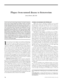 Plague: from Natural Disease to Bioterrorism