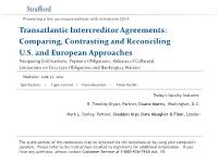 Transatlantic Intercreditor Agreements: Comparing, Contrasting and Reconciling U.S