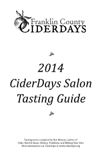 2014 Ciderdays Salon Tasting Guide