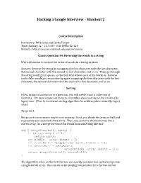 Hacking a Google Interview – Handout 2