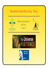 Neutrinoless Double Beta Decay: Theory