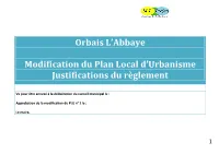 Orbais L'abbaye Modification Du Plan Local D'urbanisme Justifications Du