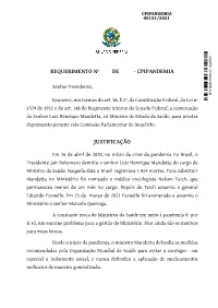 Requerimento Nº De - Cpipandemia