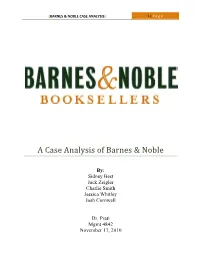 A Case Analysis of Barnes & Noble