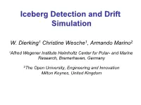 Iceberg Detection and Drift Simulation