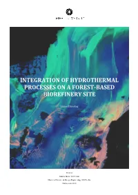 Integration of Hydrothermal Processes on a Forest-Based Biorefinery Site