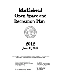 Marblehead Open Space and Recreation Plan 2012