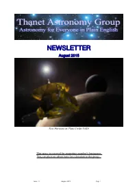 NEWSLETTER August 2015