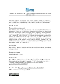 Published As Perspective in on Culture: the Open Journal for the Study of Culture (ISSN 2366-4142)