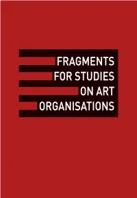 Fragments for Studies on Art