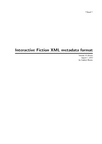 IF XML Metadata Format