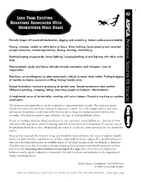 Less Than Exciting Behaviors Associated with Unneutered