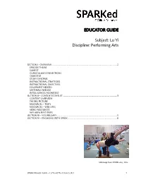 Lu Yi Discipline: Performing Arts
