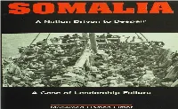 Mohamed Osman Omar Somaliasomalia a Nation Driven to Despair