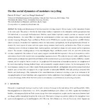On the Social Dynamics of Moisture Recycling Patrick W