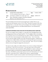Phase 1 Remedial Investigation Work Plan Addendum: Reference Area Memorandum No