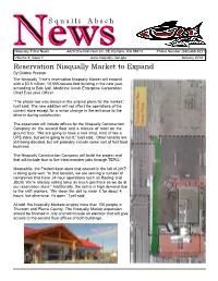S Q U a L L I a B S C H Reservation Nisqually Market to Expand
