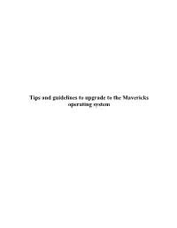 Tips and Guidelines to Upgrade to the Mavericks Operating System