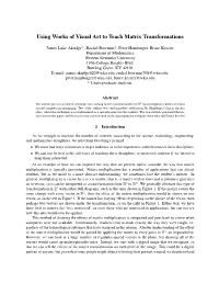 Using Works of Visual Art to Teach Matrix Transformations