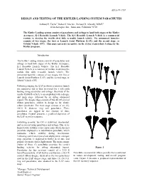Design and Testing of the Kistler Landing System Parachutes