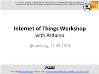Internet of Things Workshop with Arduino