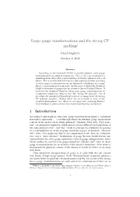 Large Gauge Transformations and the Strong CP Problem∗
