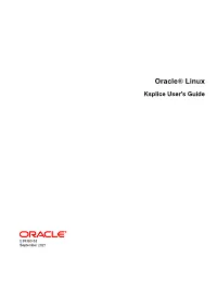 Oracle® Linux Ksplice User's Guide