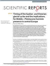 Timing of the Saalian- and Elsterian Glacial Cycles and The