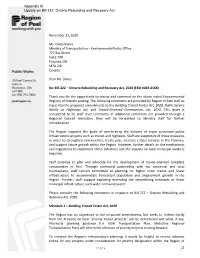 Appendix III Update on Bill 222: Ontario Rebuilding and Recovery Act