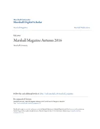 Marshall Magazine Autumn 2016 Marshall University