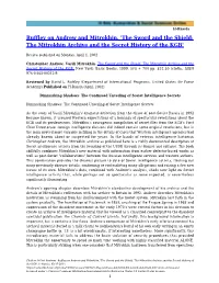 Ruffley on Andrew and Mitrokhin, 'The Sword and the Shield: the Mitrokhin Archive and the Secret History of the KGB'