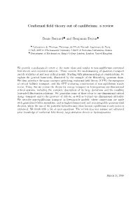 Conformal Field Theory out of Equilibrium: a Review Denis Bernard