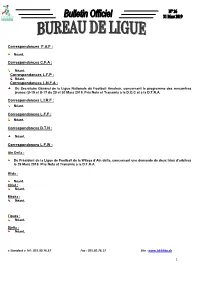 Correspondances LNFA