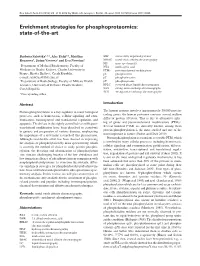 Enrichment Strategies for Phosphoproteomics: State-Of-The-Art