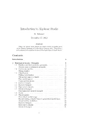 Introduction to Algebraic Stacks