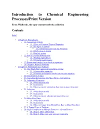 Introduction to Chemical Engineering Processes/Print Version